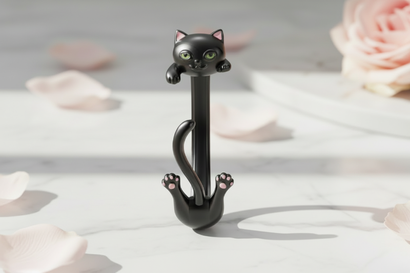 Black cat ring flat lay 1