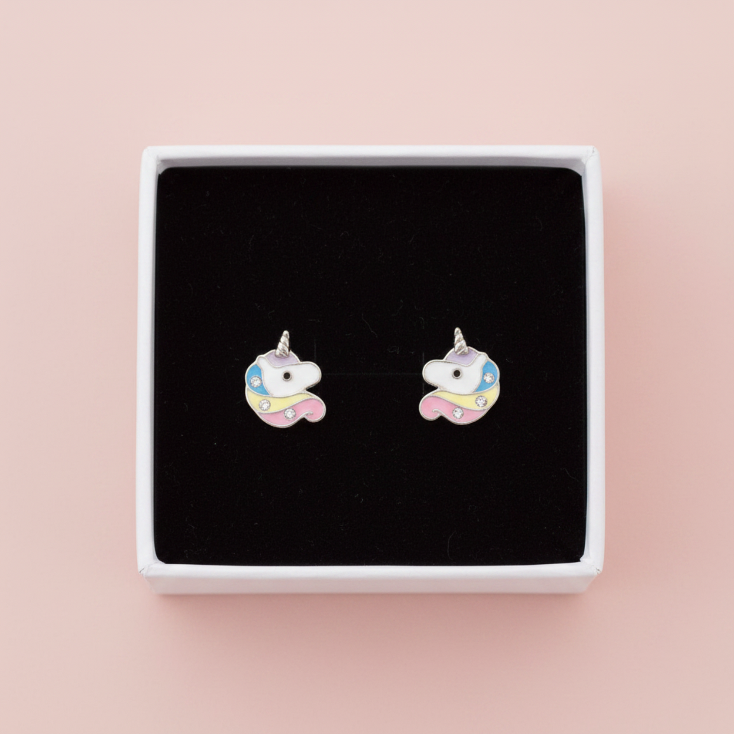 Unicorn studs in gift box