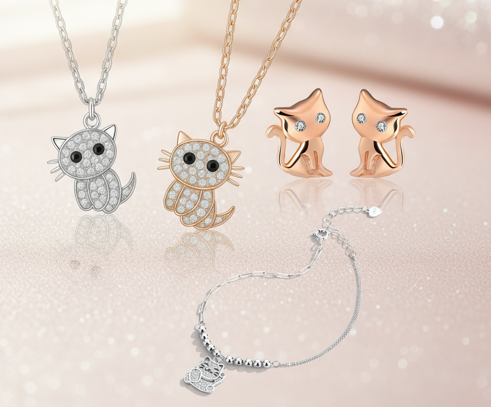 Felina Radiance - 925 Sterling Silver Cat Jewellery Collection