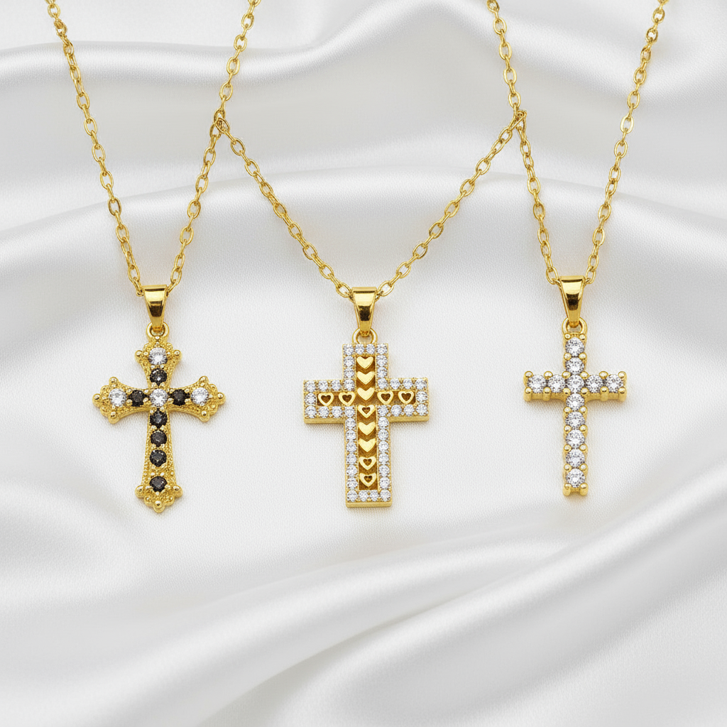 Stainless Steel Inlay Crosses and Crucifix Collection