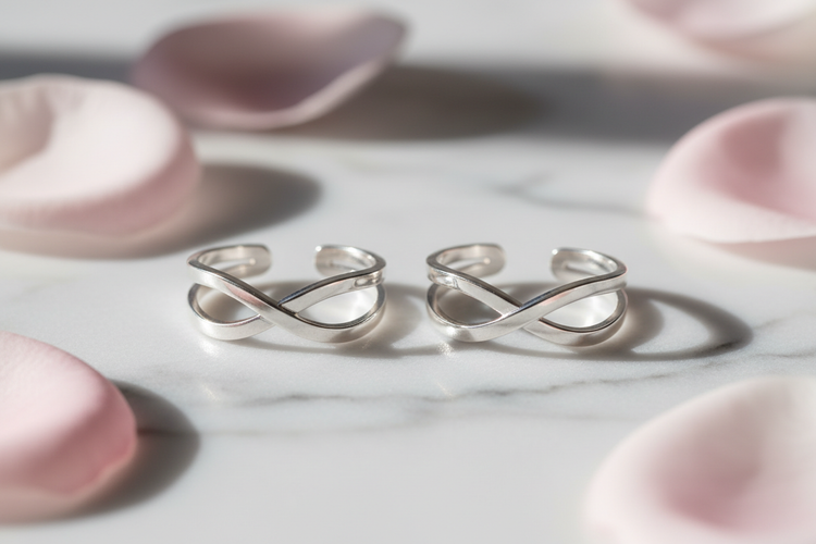 925 Sterling Silver Open Rings - Adjustable Fit