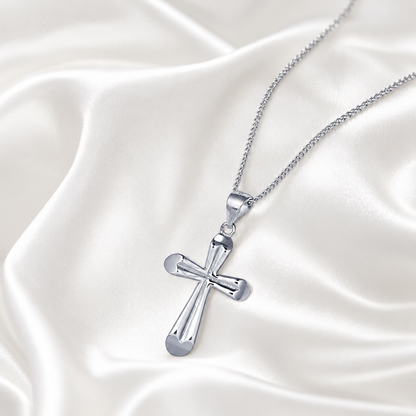 Cross Pendant - Rhodium Plated - 925 Sterling Silver