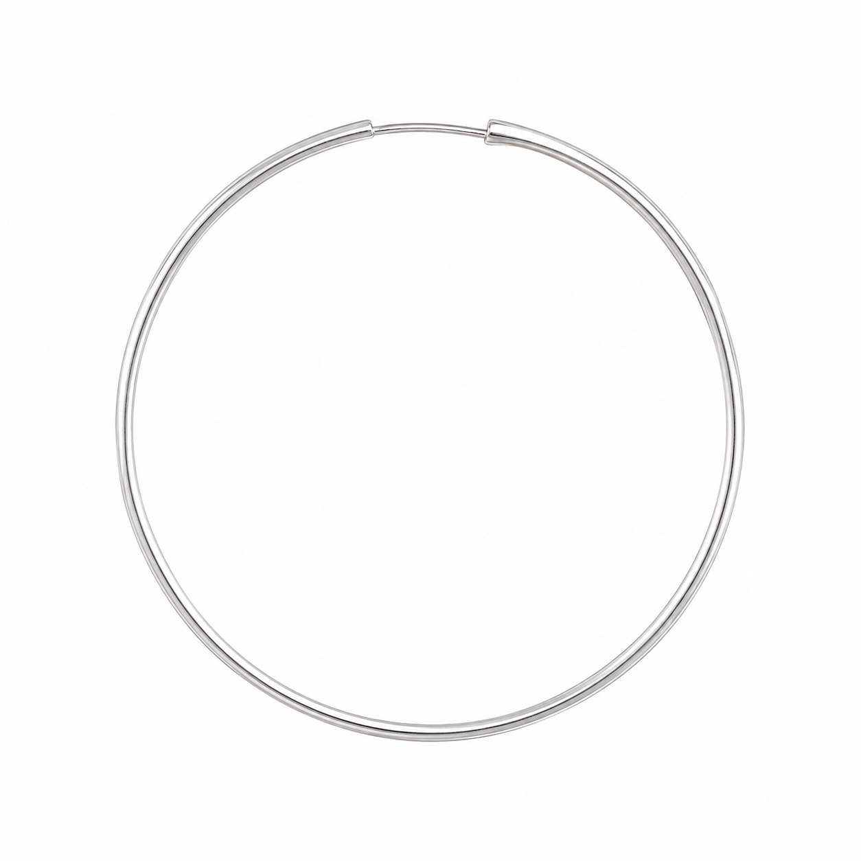 925 Sterling Silver Circle Hoop Sleeper Earrings - Unisex