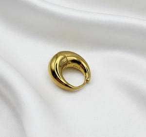 Single 925 Sterling Silver Round Hoop Earring - Minimalist Everyday Jewellery - Jewel Radiance