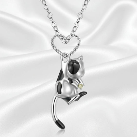 Felina Cat Lover Necklace – 925 Sterling Silver Gift Set (Chain Included)