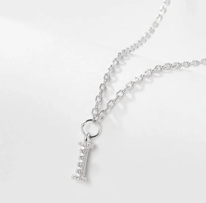 Initial Letter Necklace - Personalised Gift - 925 Sterling Silver - Jewel Radiance
