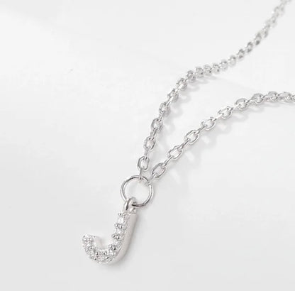 Initial Letter Necklace - Personalised Gift - 925 Sterling Silver - Jewel Radiance