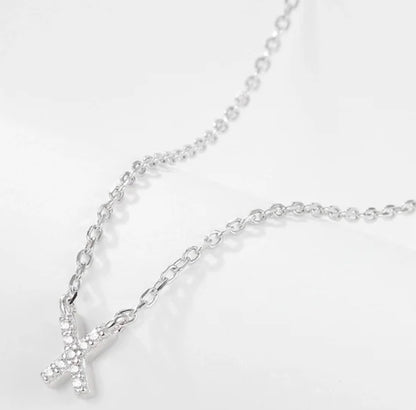 Initial Letter Necklace - Personalised Gift - 925 Sterling Silver - Jewel Radiance