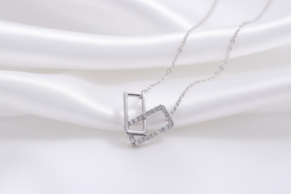 Geometric Interlocking Pendant Necklace