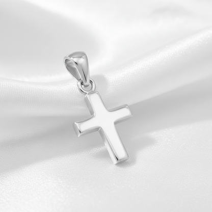 925 Sterling Silver Cross Pendant - Rhodium Plated