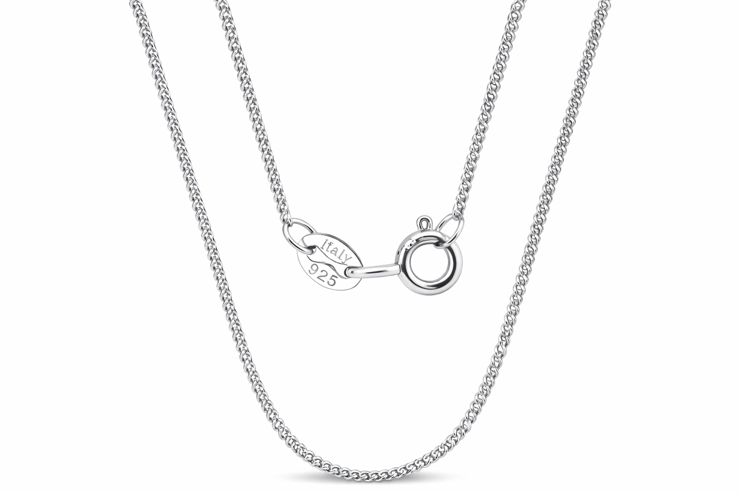 925 Sterling Silver Italian Fine Chain Necklace – Chain Only - Jewel Radiance