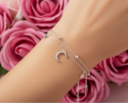 Bracelet with rose background