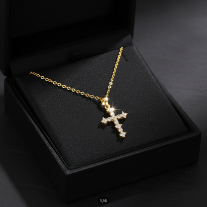Cross pendant in black gift box