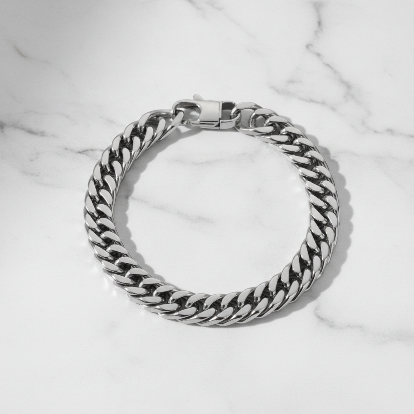Cuban Link Bracelet - Flat Lay