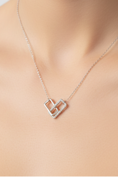 Geometric Interlocking Pendant Necklace