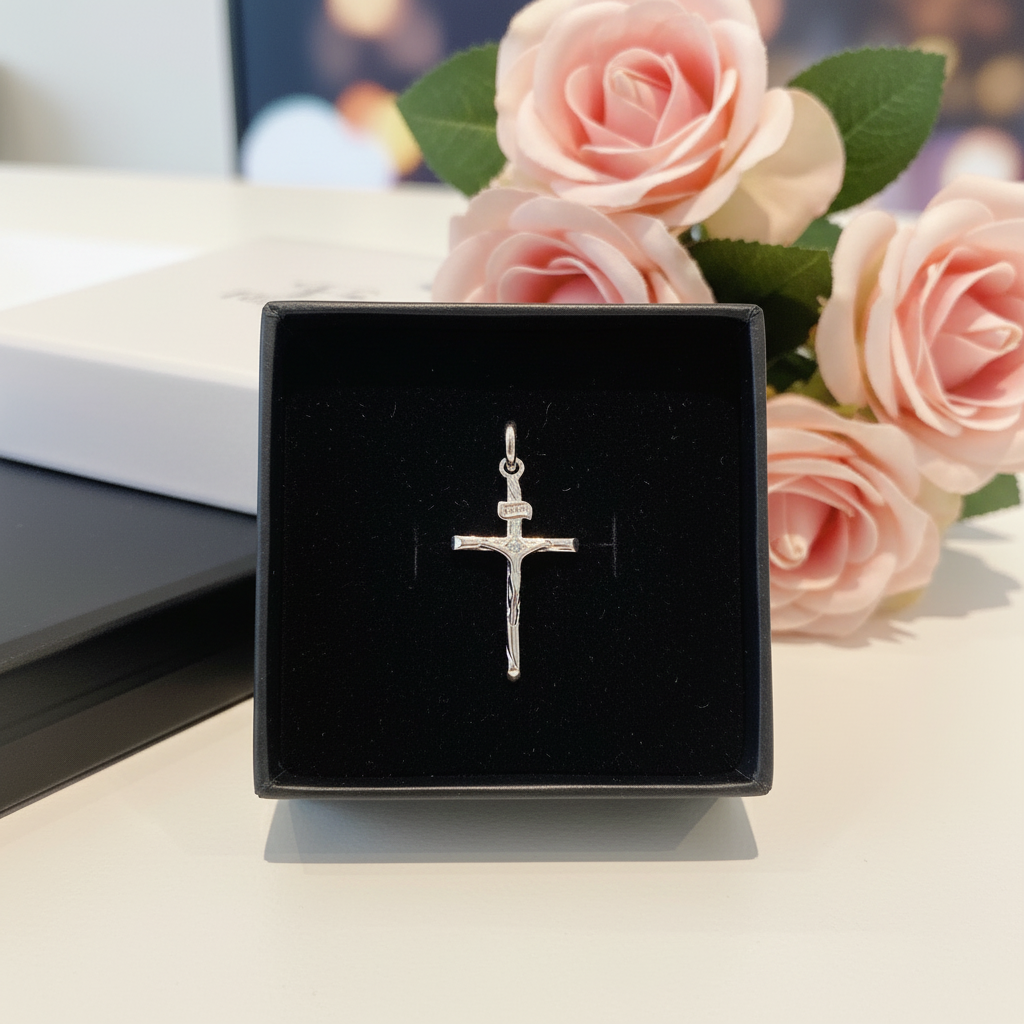 Gift box - black insert with pink roses