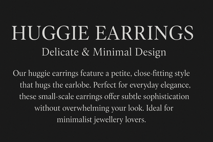 Huggie Earrings Banner Corrected Spelling