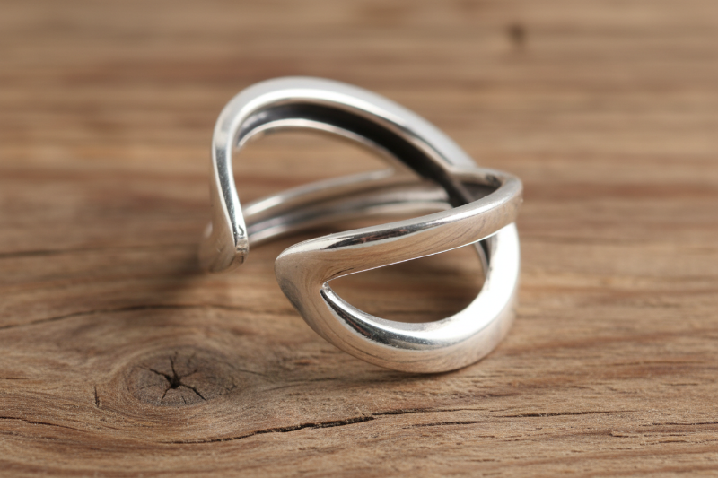 925 Sterling Silver Adjustable Crossover Ring - Jewel Radiance