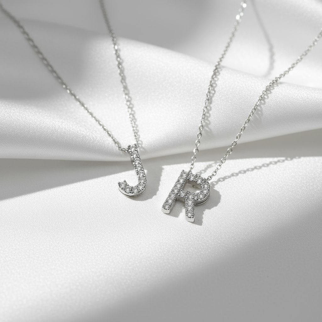 J and R initial pendants together