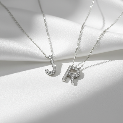 J and R initial pendants together