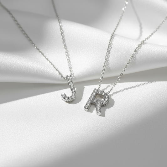 J and R initial pendants together