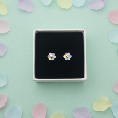Mint green with petals