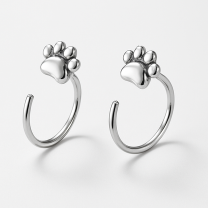Paw Print Wrap Earrings - Matching Orientation