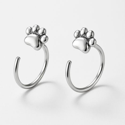 Paw Print Wrap Earrings - Matching Orientation