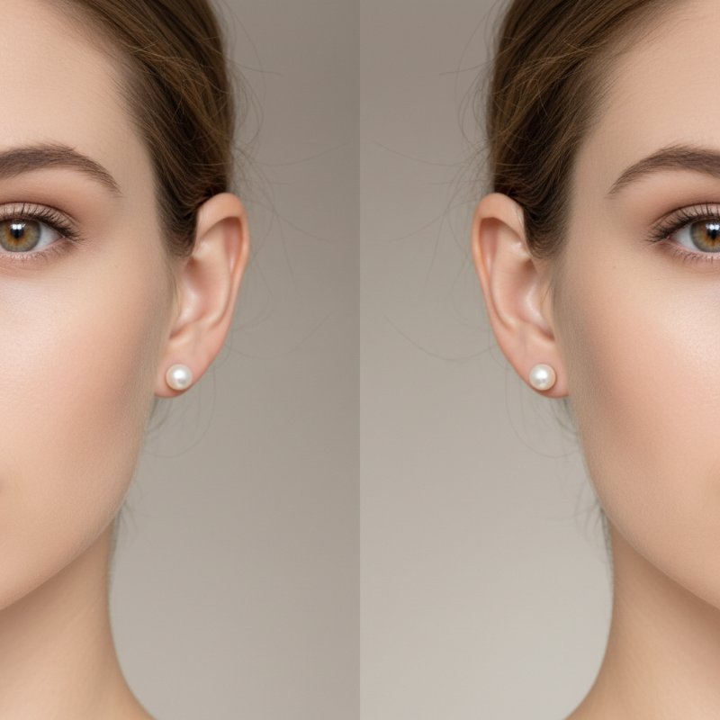 Pearl studs - both ears