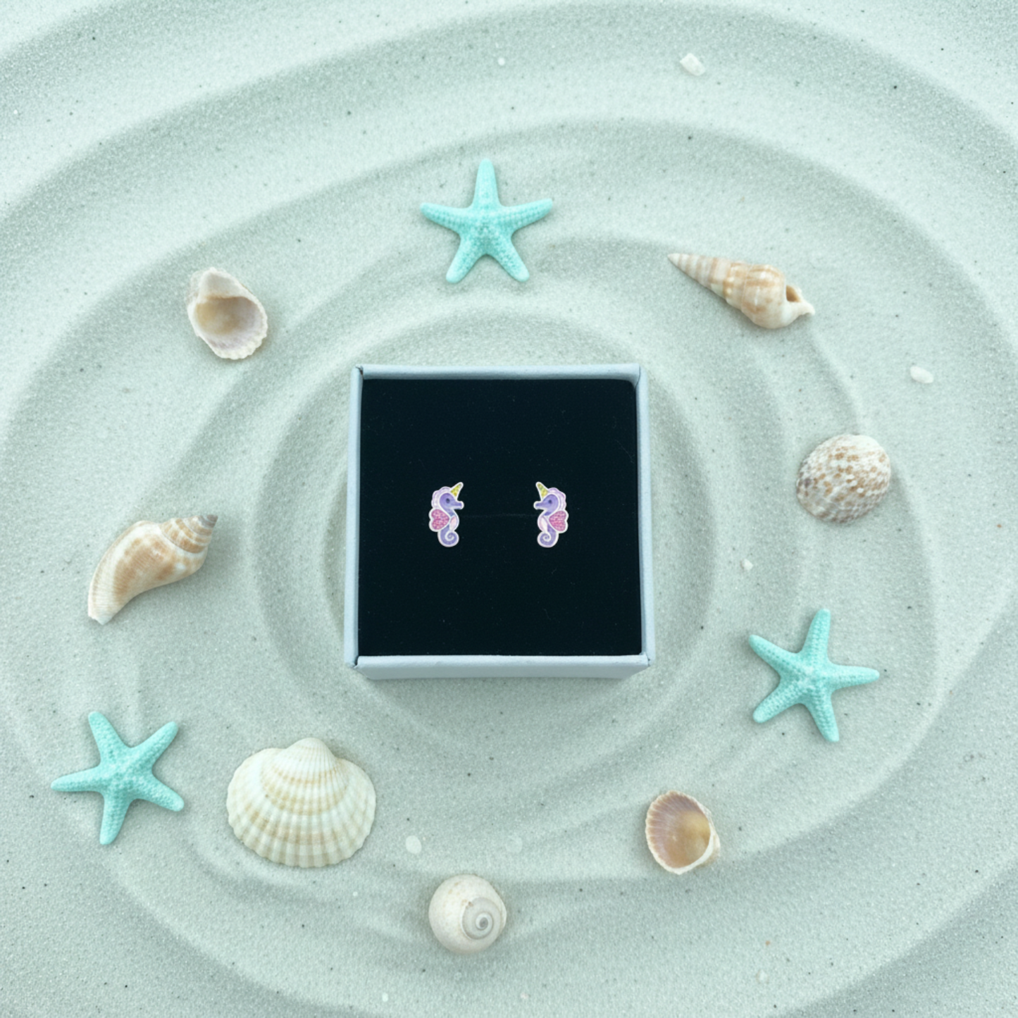 Seahorse in box nautical