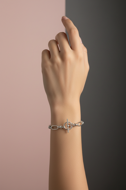 Sterling Silver Toggle Bracelet - 2:3 Portrait