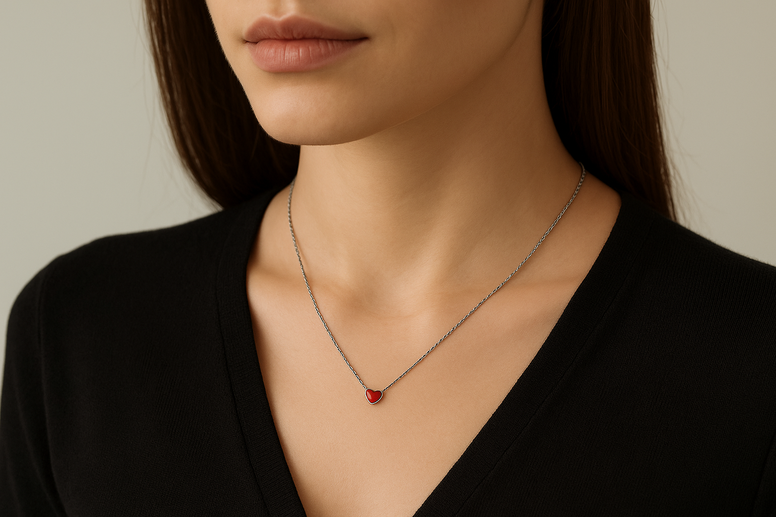 Tiny Perfect Heart Pendant - No Distortion