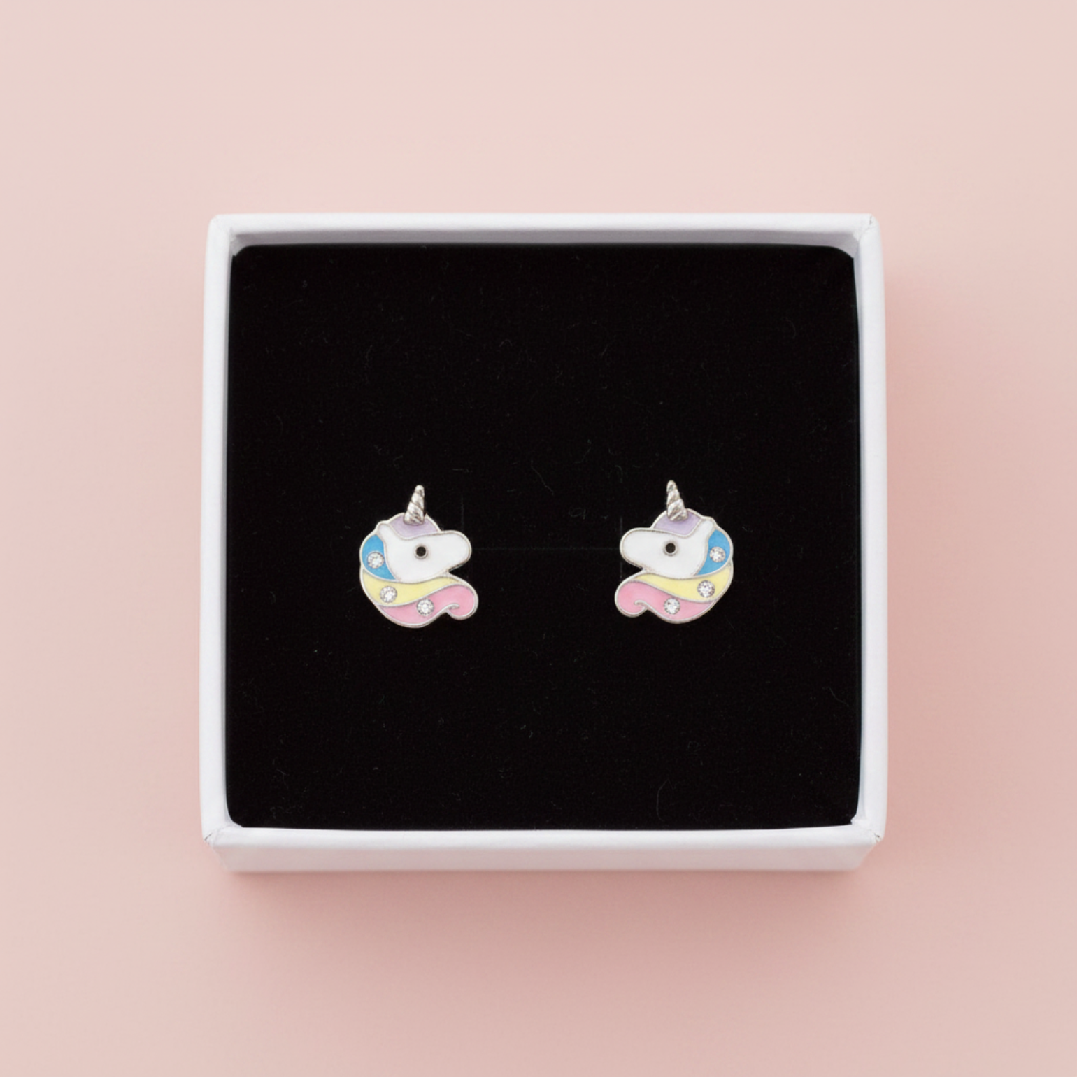 Unicorn studs in gift box
