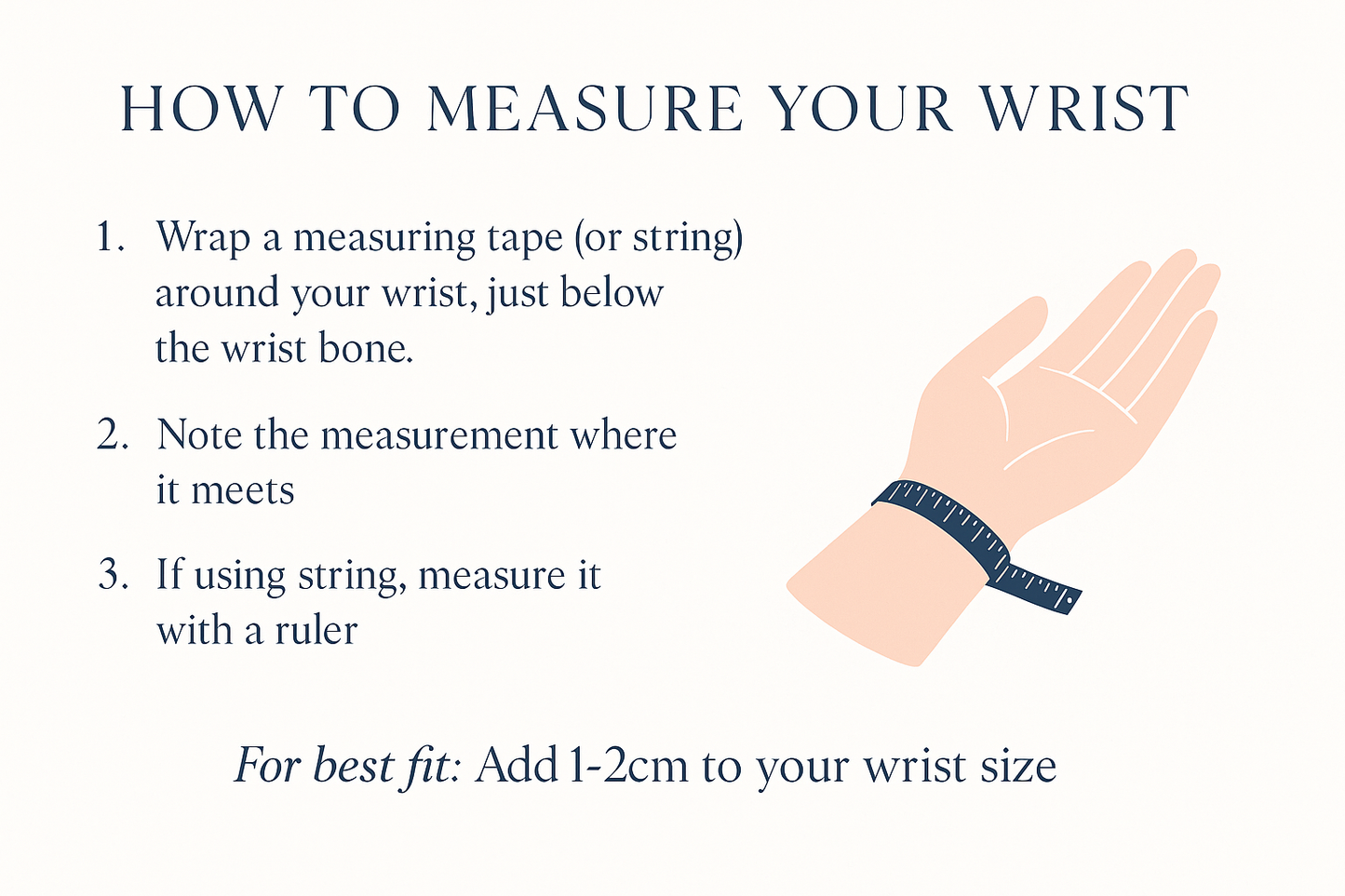 Wrist Measurement Guide Banner