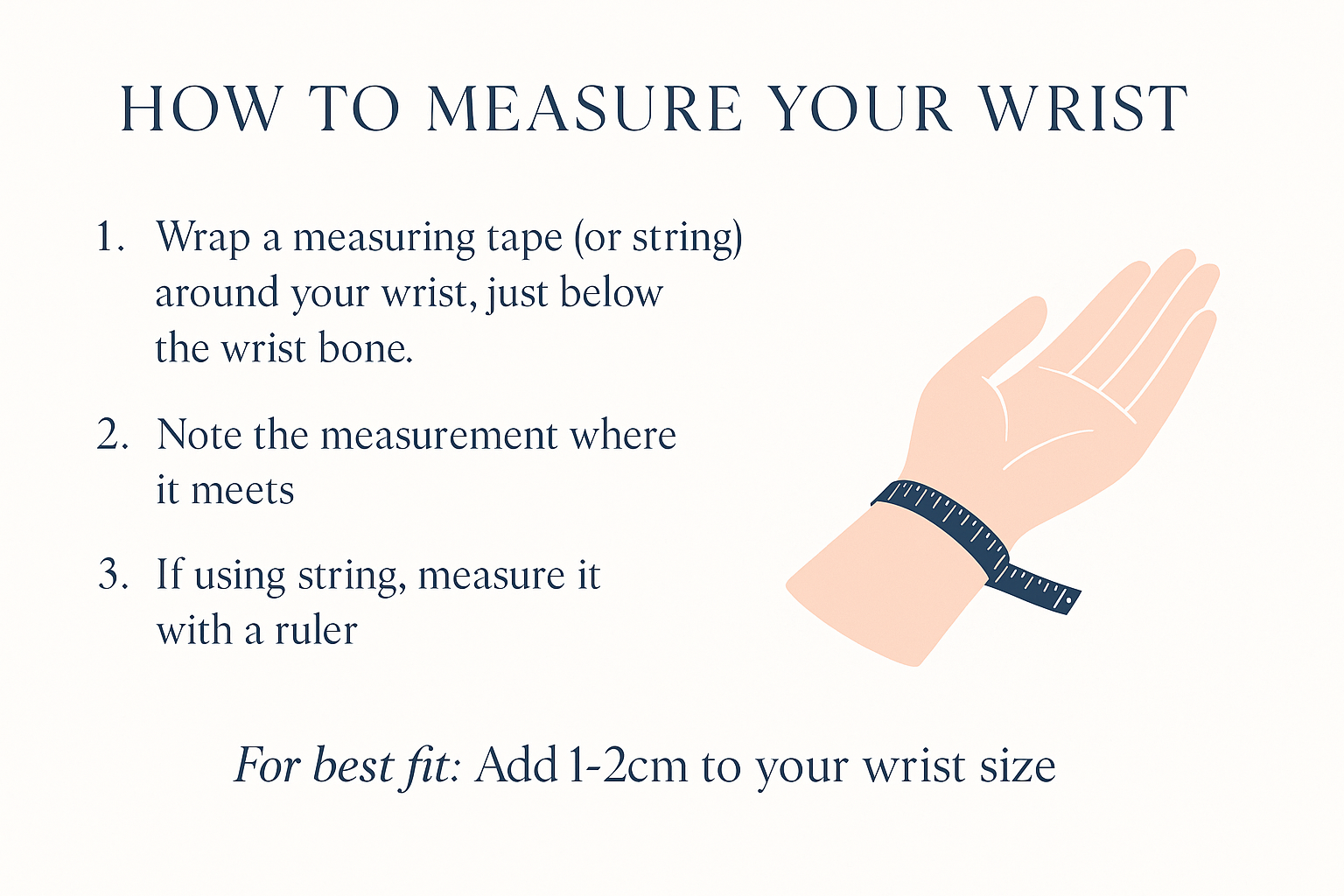 Wrist Measurement Guide Banner