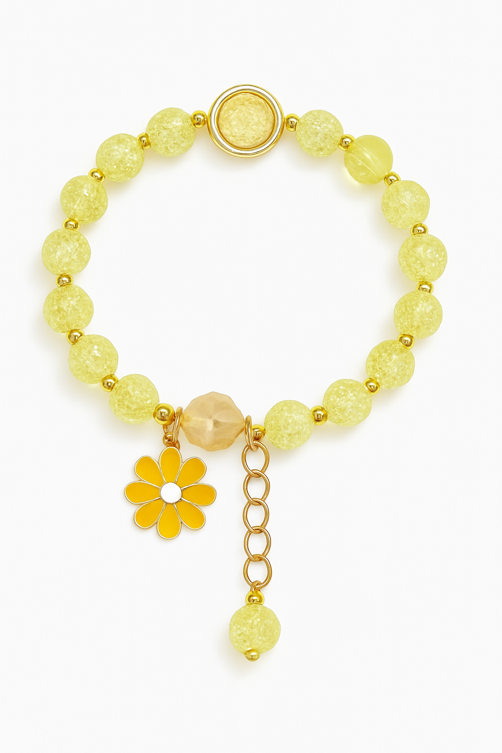 Yellow Bracelet White Background