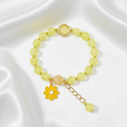 Yellow Bracelet White Background